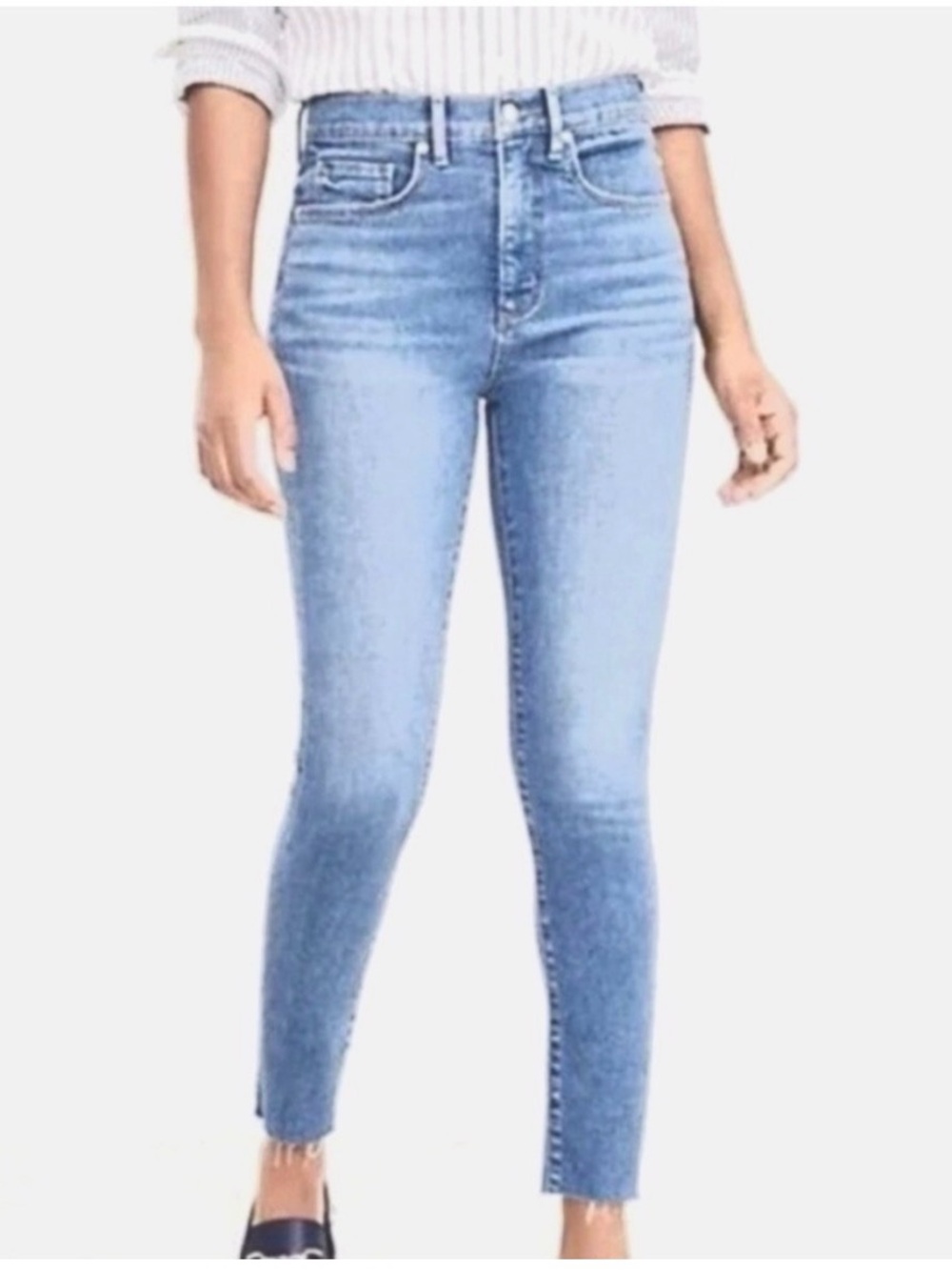 LOFT High-Rise The Skinny Raw Hem Jeans